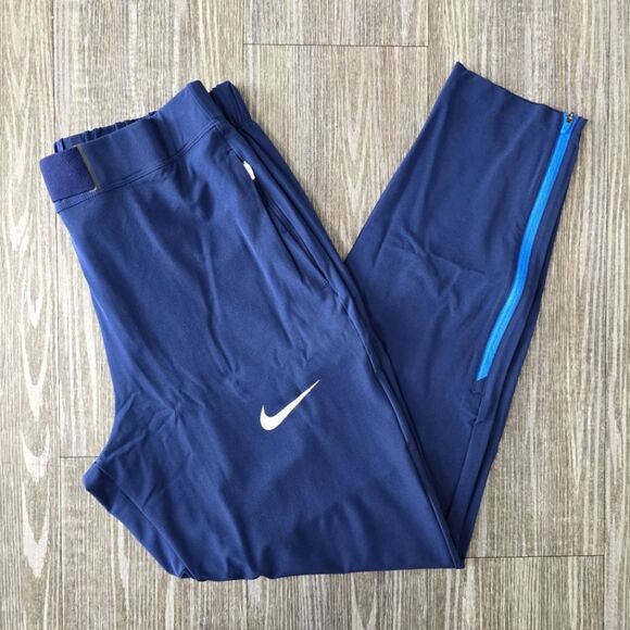 Nike Pro Elite USA Track & Field Podium Pants Men's Medium M Blue White Zippers - Picture 1 of 10